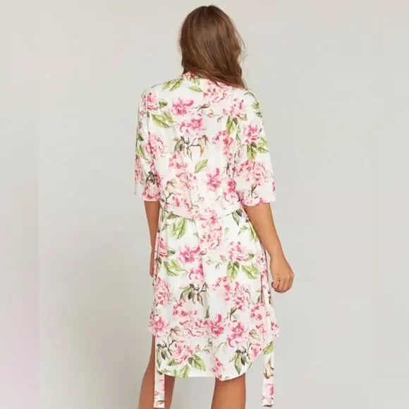 Show Me Your Mumu Pink and Green Brie Floral Robe - One Size 🌸🌿🌸 - Picture 3 of 13